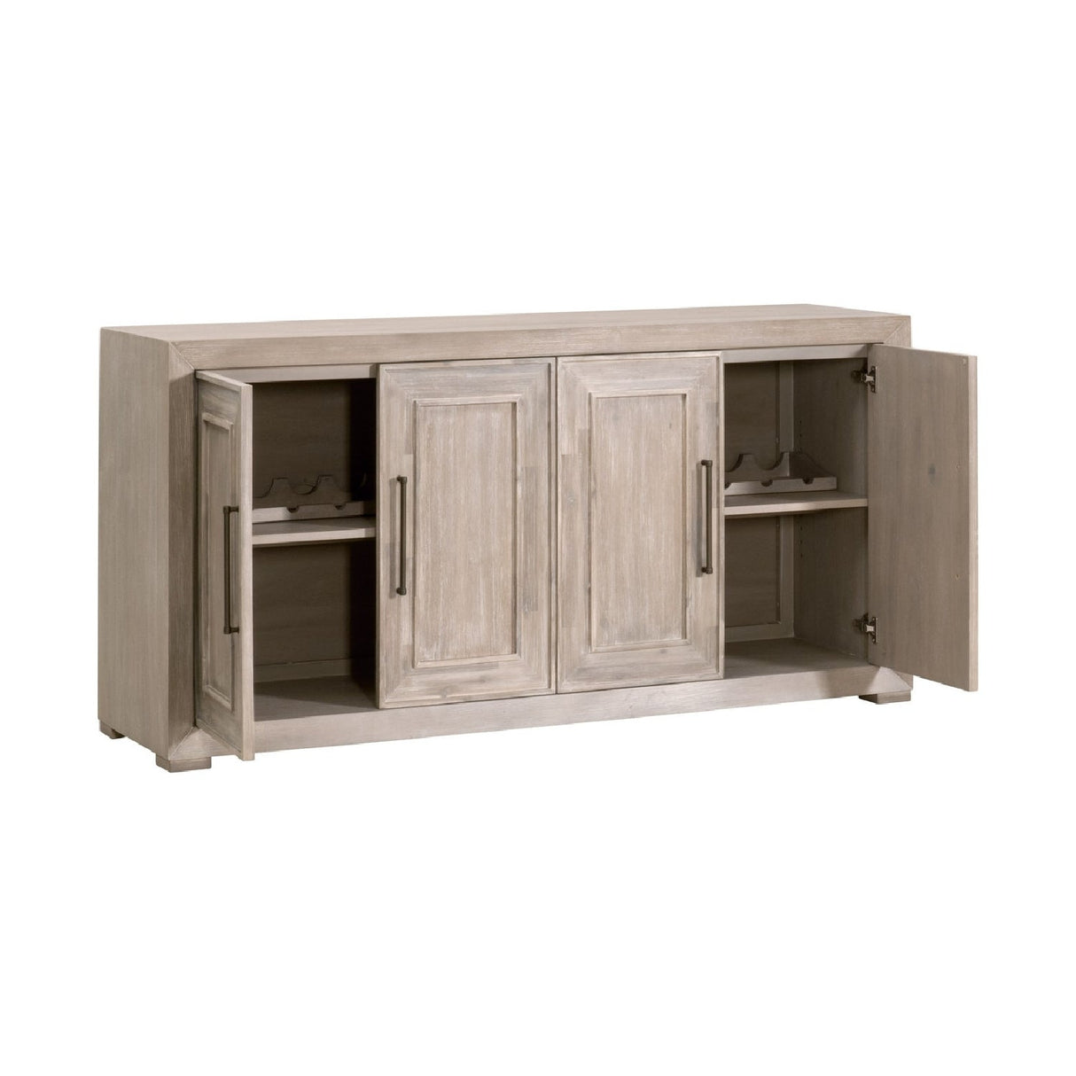 Modern European furniture - 4-Door Acacia Media Sideboard - www.oroa.com