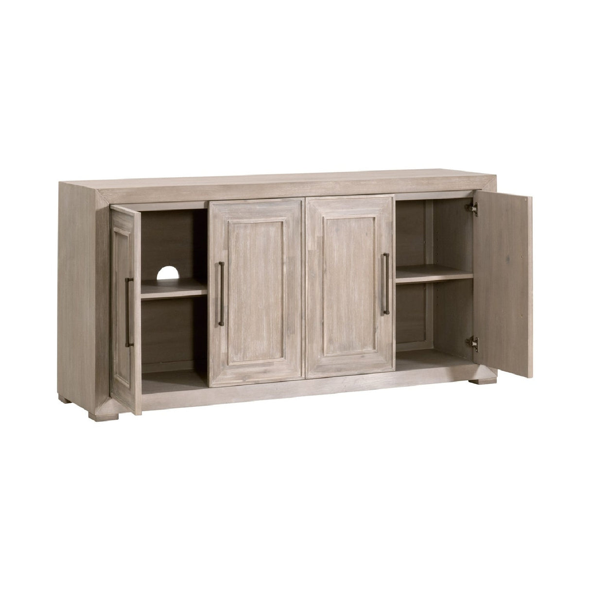 Modern European furniture - 4-Door Acacia Media Sideboard - www.oroa.com