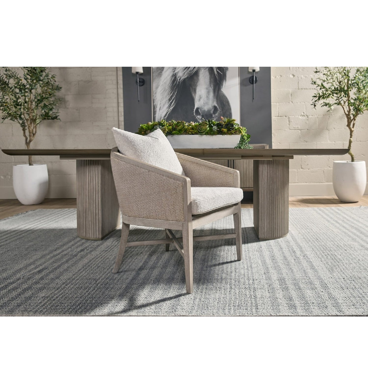 Modern European furniture - Gray Acacia Extendable Dining Table - www.oroa.com