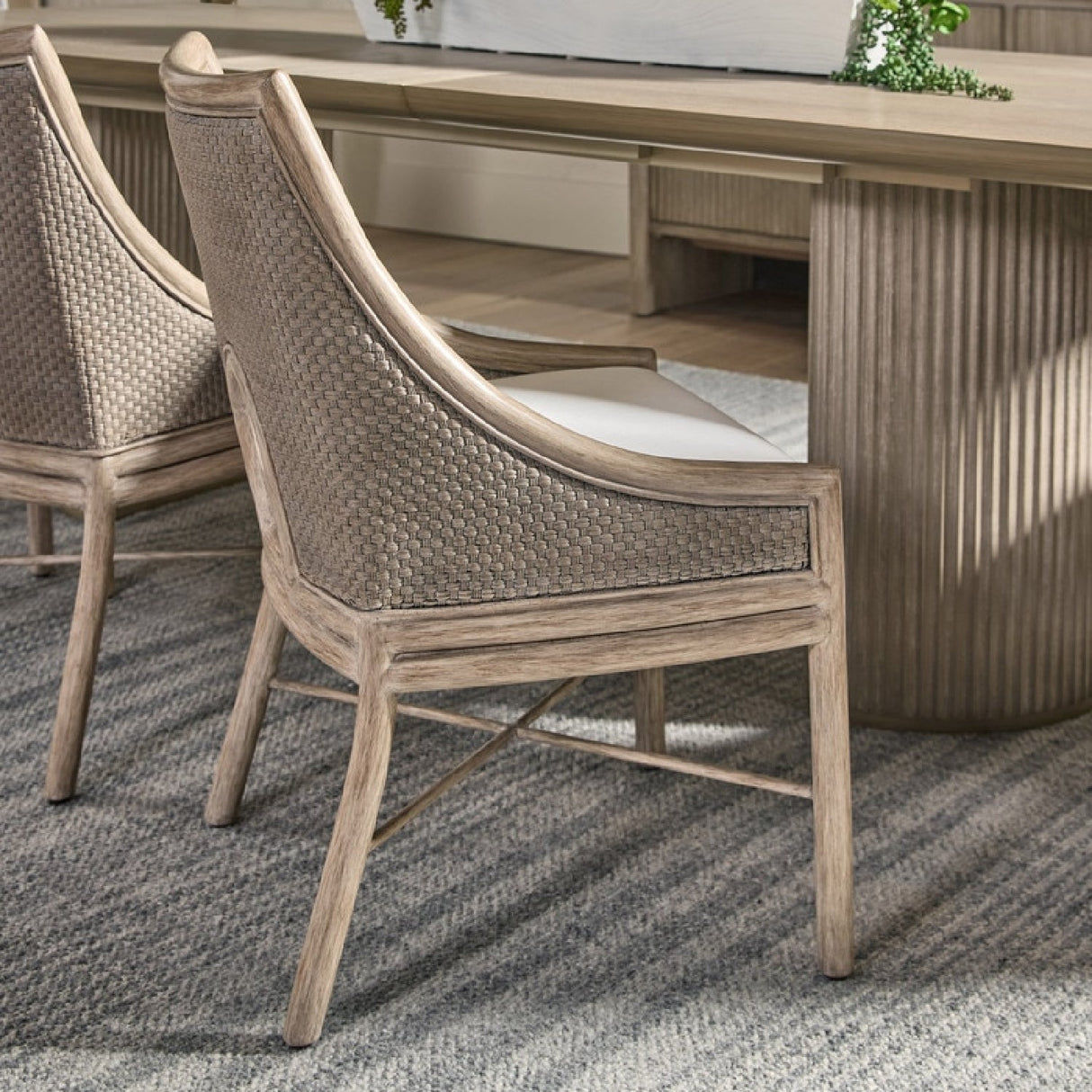 Modern European furniture - Gray Acacia Extendable Dining Table - www.oroa.com