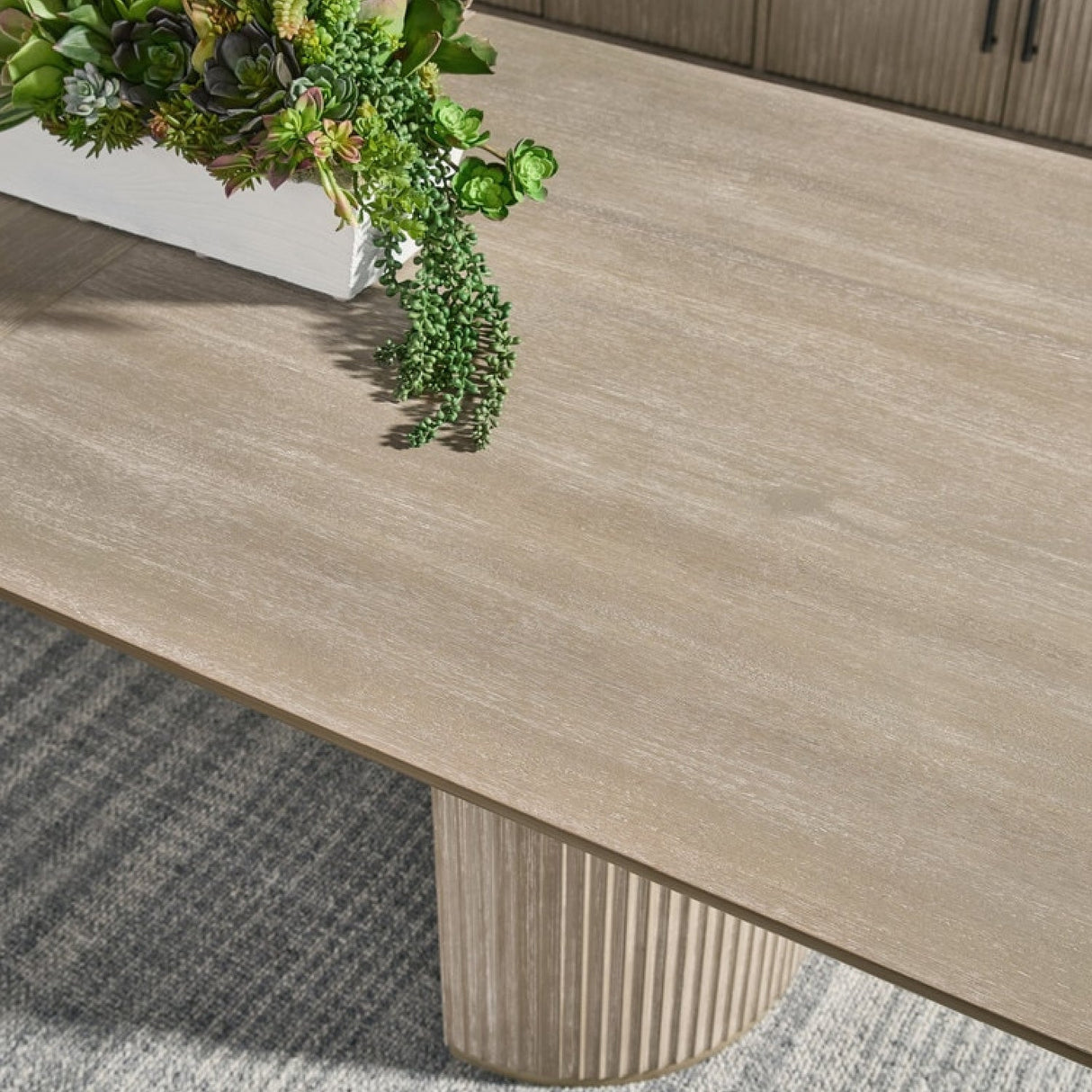 Modern European furniture - Gray Acacia Extendable Dining Table - www.oroa.com