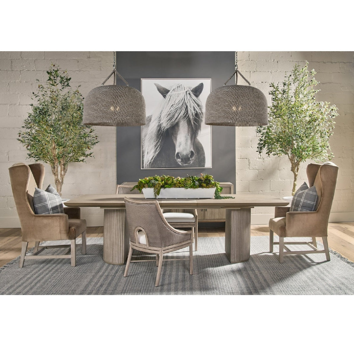 Modern European furniture - Gray Acacia Extendable Dining Table - www.oroa.com