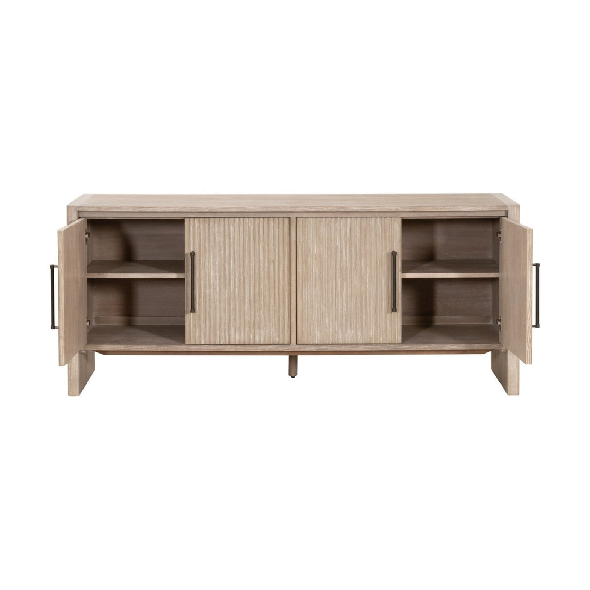 Modern European furniture - Gray Acacia 4-Door Media Sideboard - www.oroa.com