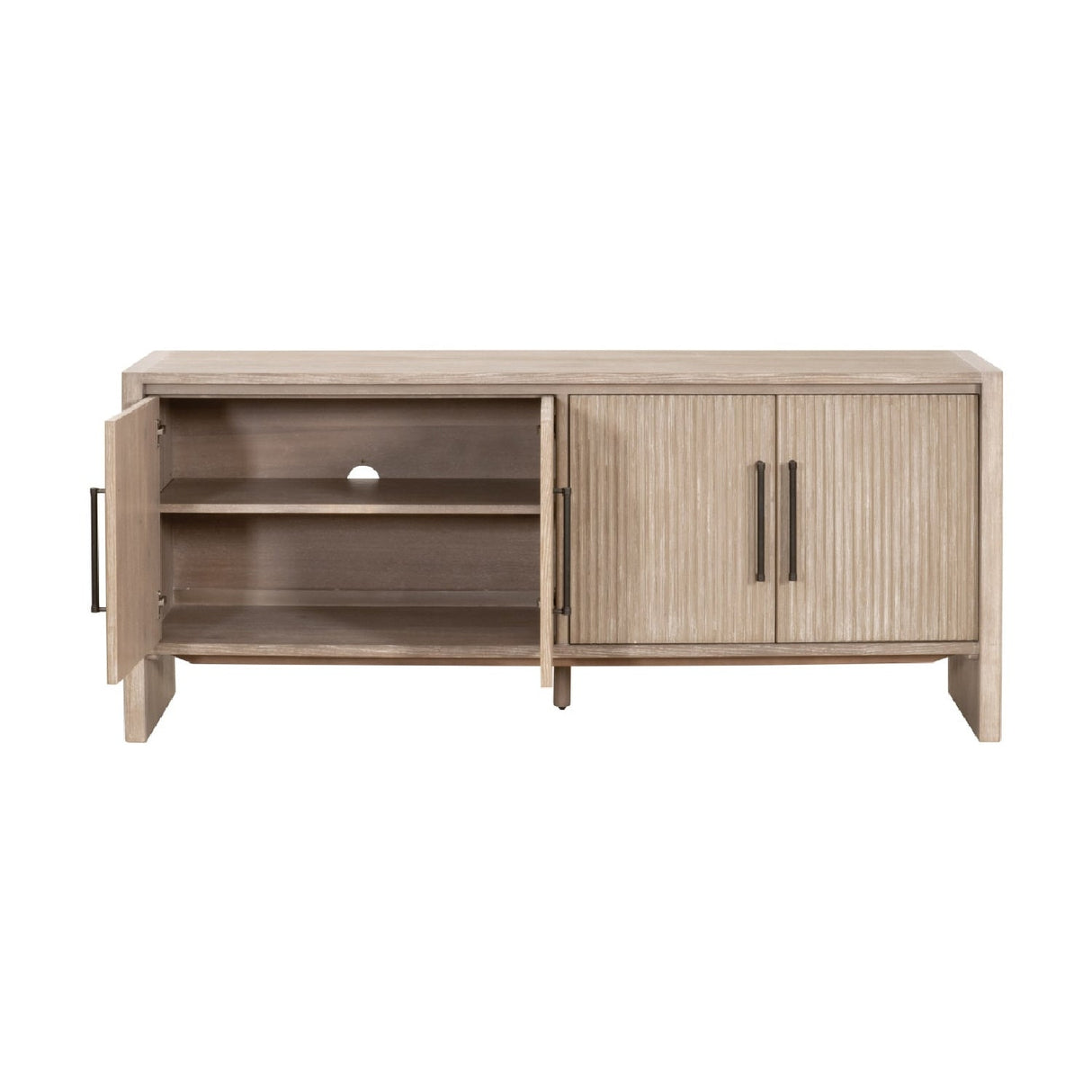 Modern European furniture - Gray Acacia 4-Door Media Sideboard - www.oroa.com