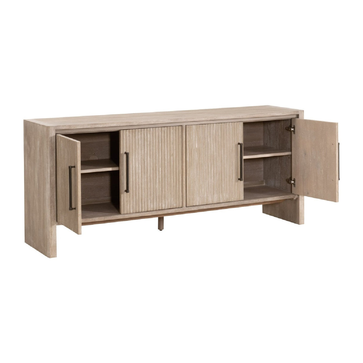 Modern European furniture - Gray Acacia 4-Door Media Sideboard - www.oroa.com