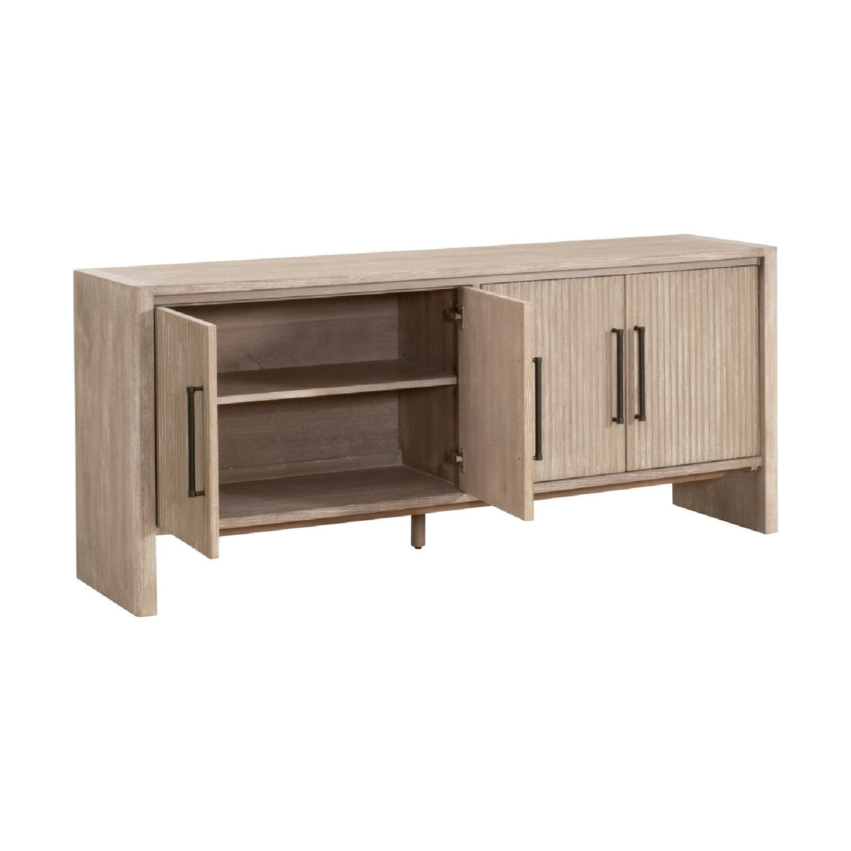Modern European furniture - Gray Acacia 4-Door Media Sideboard - www.oroa.com