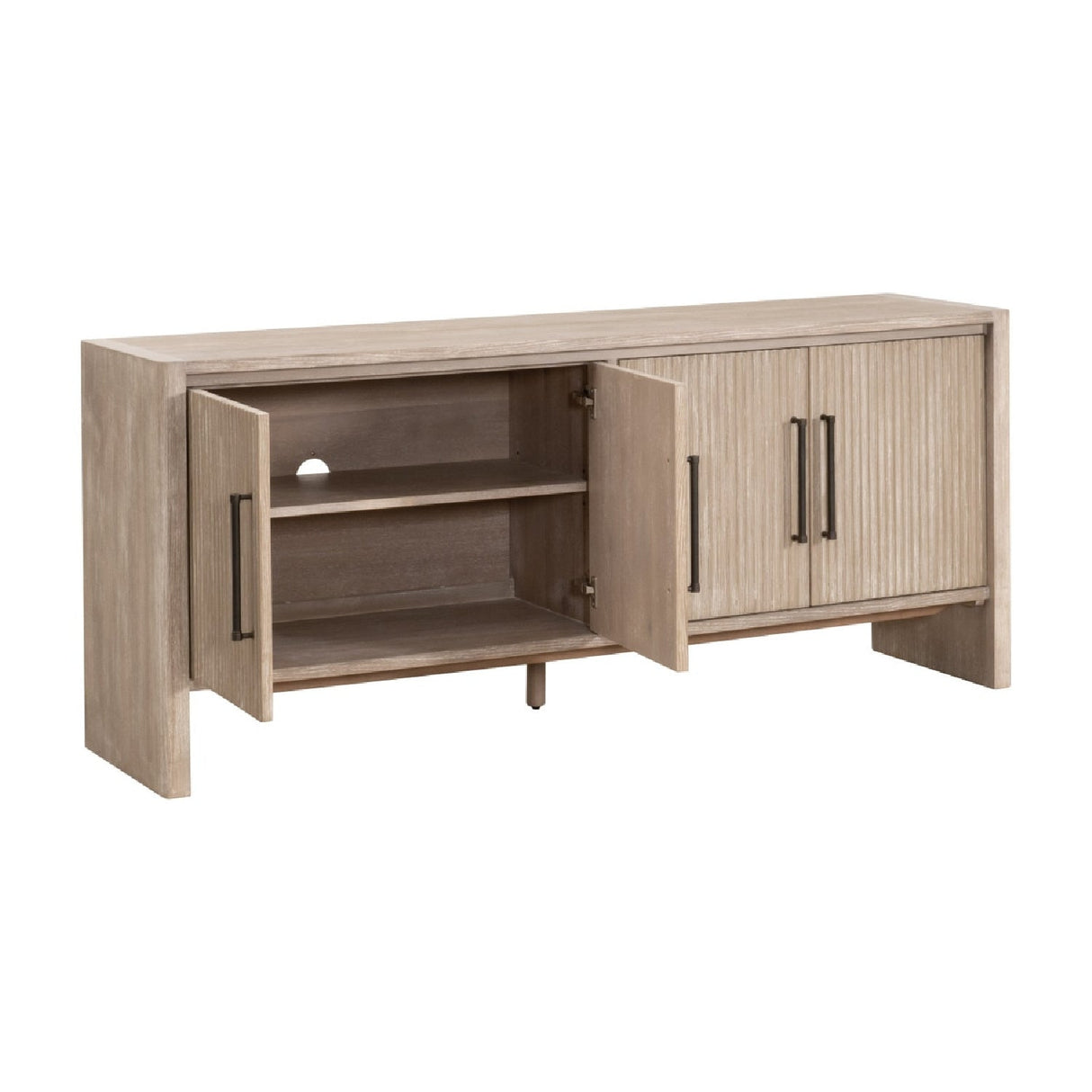 Modern European furniture - Gray Acacia 4-Door Media Sideboard - www.oroa.com