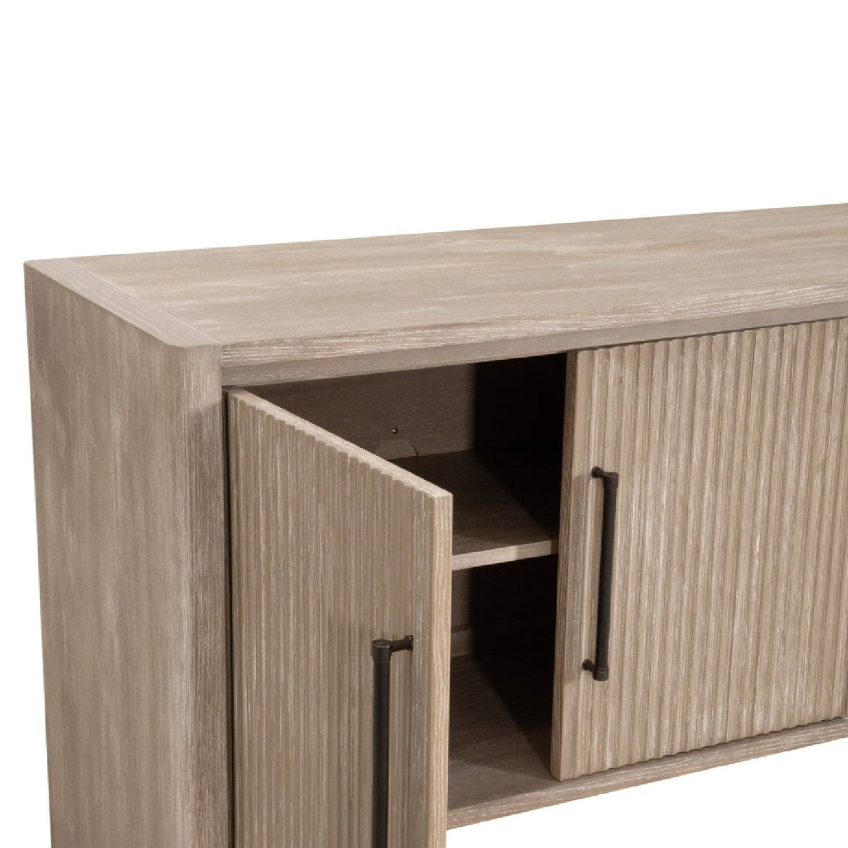 Modern European furniture - Gray Acacia 4-Door Media Sideboard - www.oroa.com