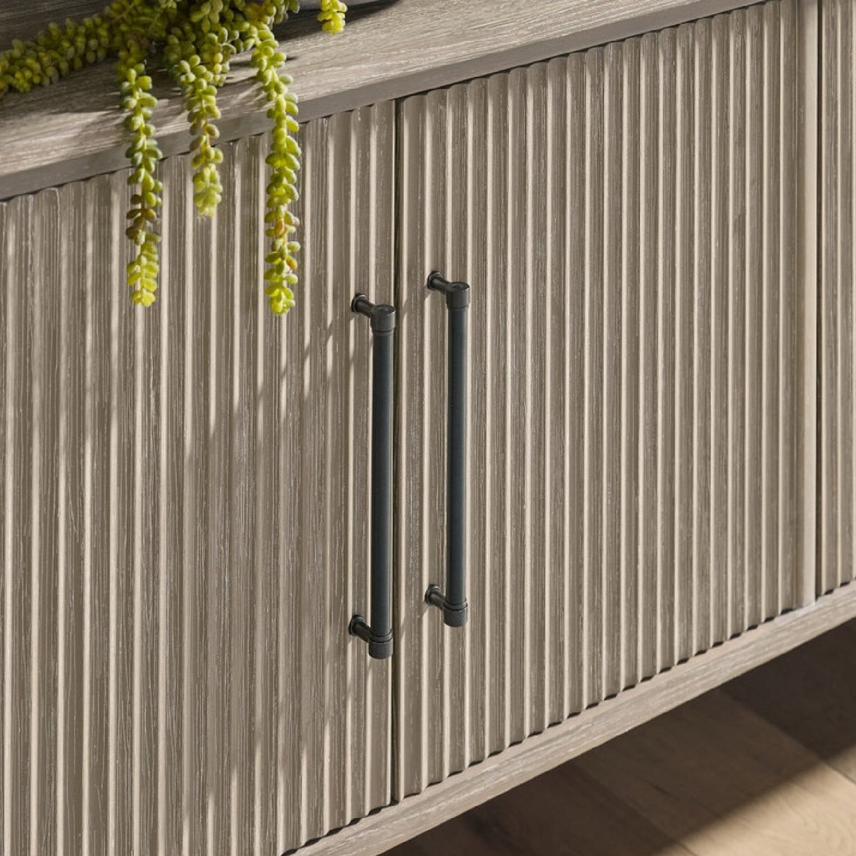 Modern European furniture - Gray Acacia 4-Door Media Sideboard - www.oroa.com