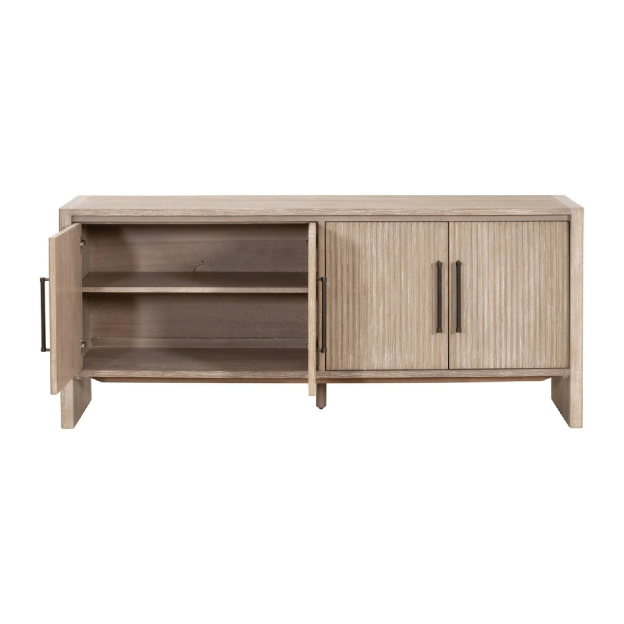 Modern European furniture - Gray Acacia 4-Door Media Sideboard - www.oroa.com