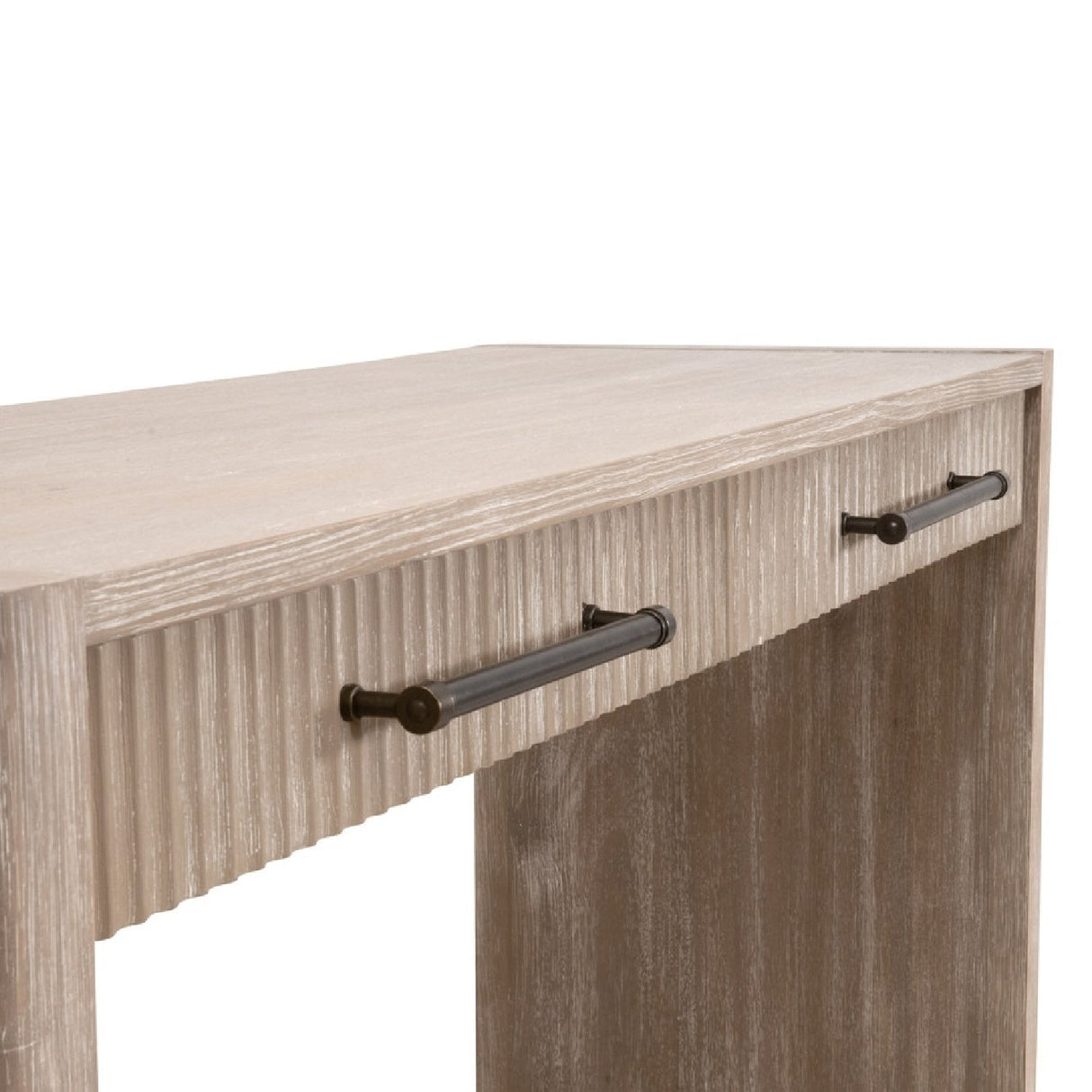 Modern European furniture - Gray Acacia 2-Drawer Console Table - www.oroa.com