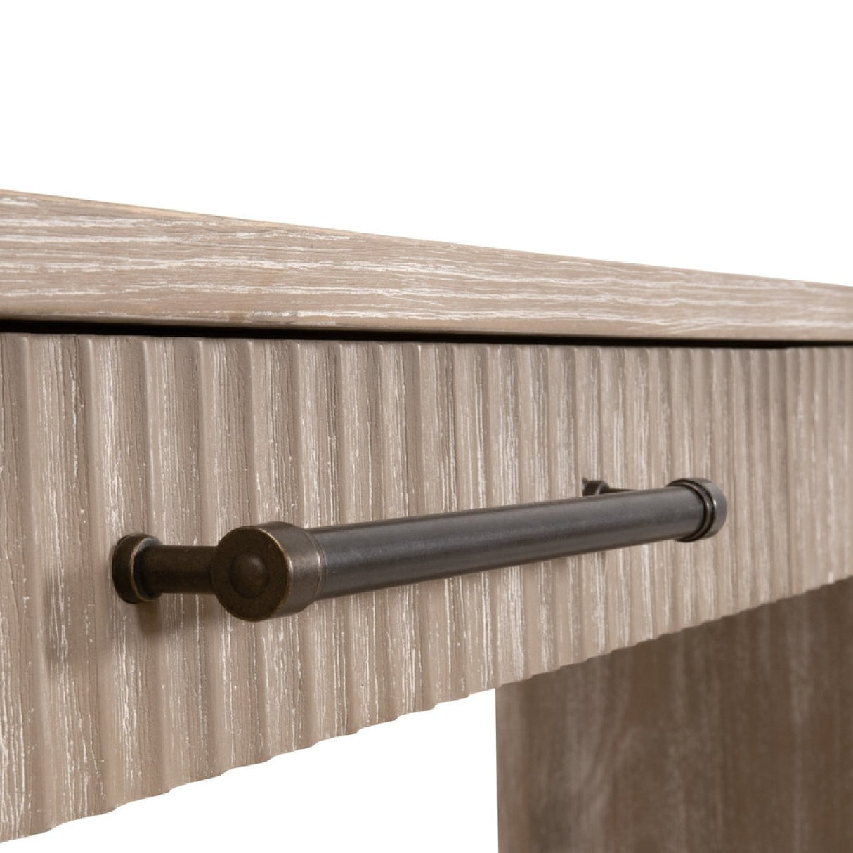 Modern European furniture - Gray Acacia 2-Drawer Console Table - www.oroa.com