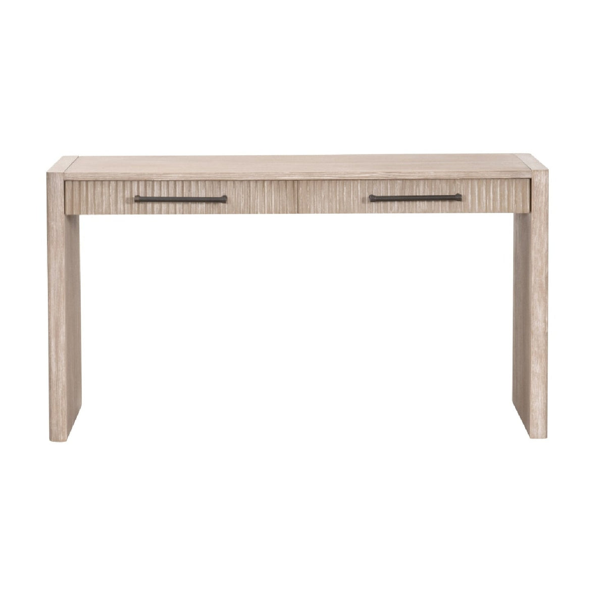 Modern European furniture - Gray Acacia 2-Drawer Console Table - www.oroa.com