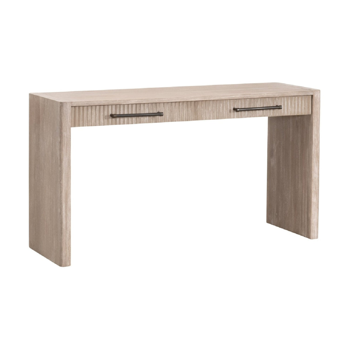 Modern European furniture - Gray Acacia 2-Drawer Console Table - www.oroa.com