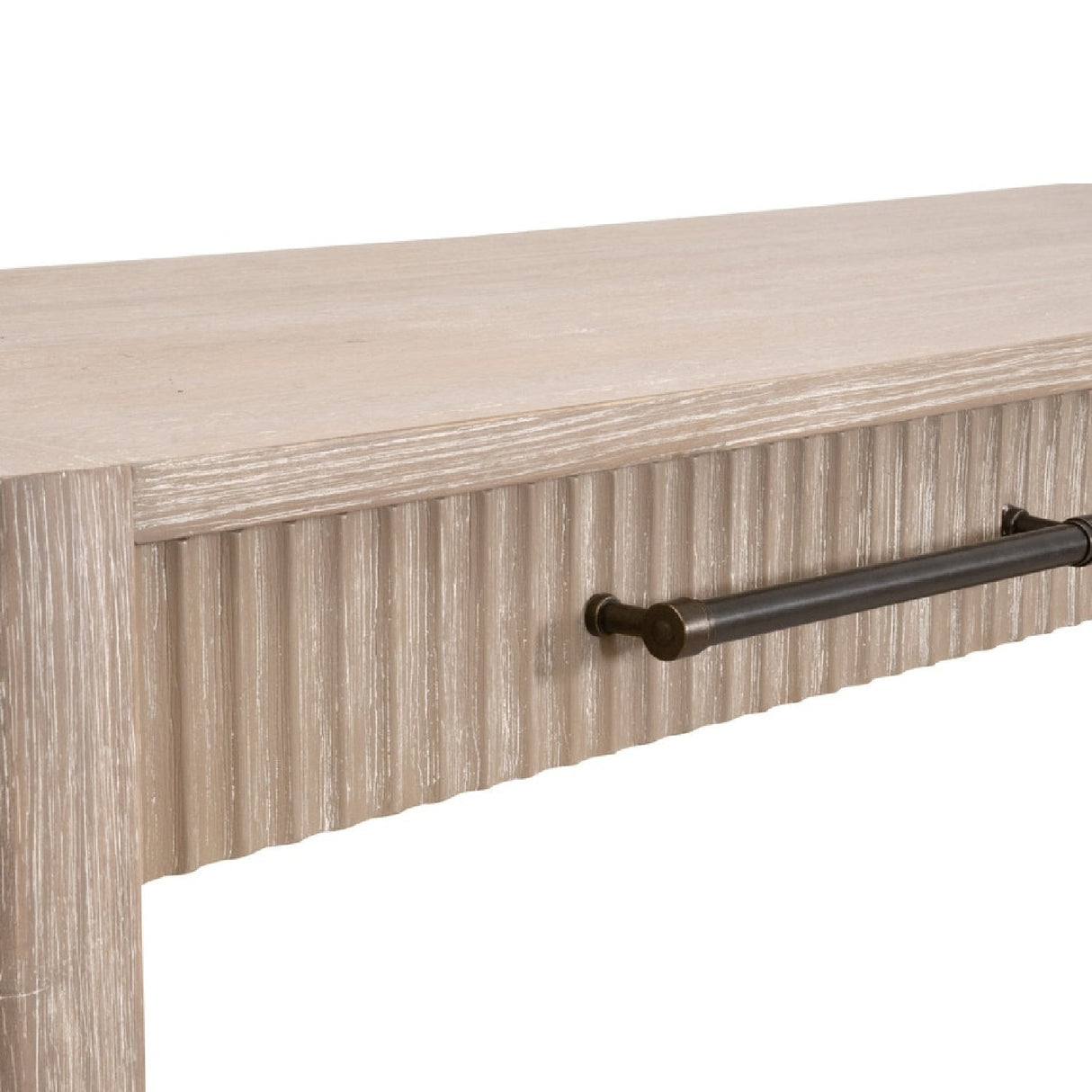 Modern European furniture - Gray Acacia 2-Drawer Console Table - www.oroa.com