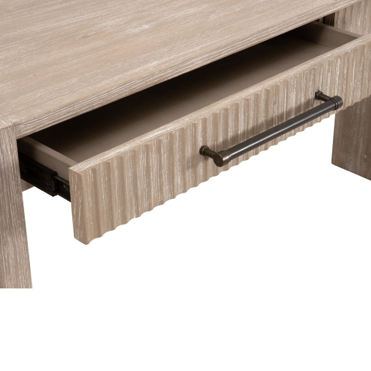 Modern European furniture - Gray Acacia 2-Drawer Console Table - www.oroa.com