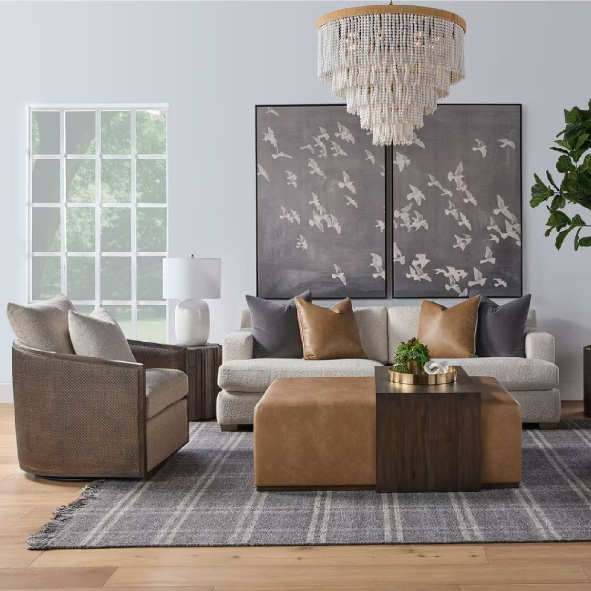 Acacia Upholstered Coffee Table | Living Essentials Dovetail – alternate view 28