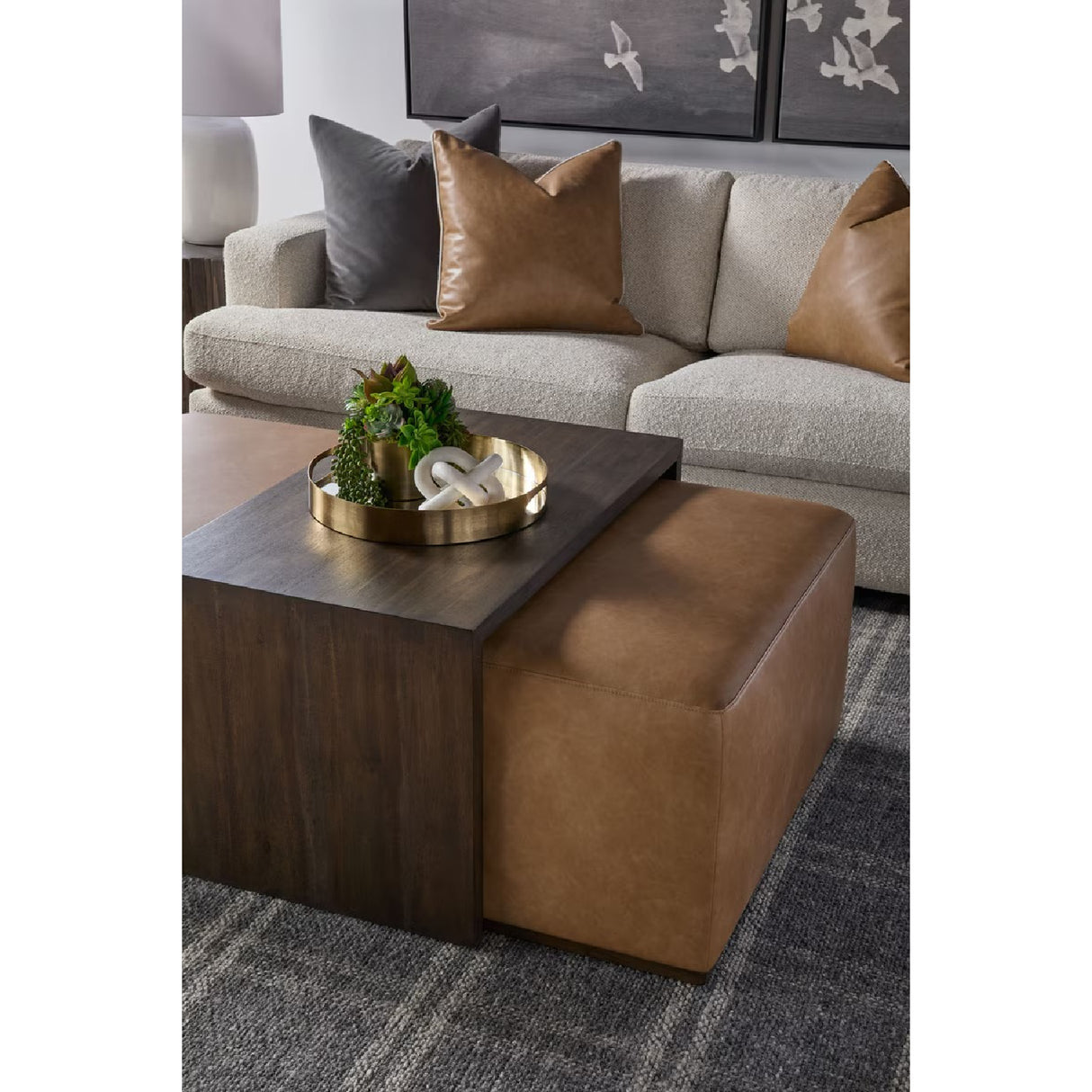 Acacia Upholstered Coffee Table | Living Essentials Dovetail – alternate view 47