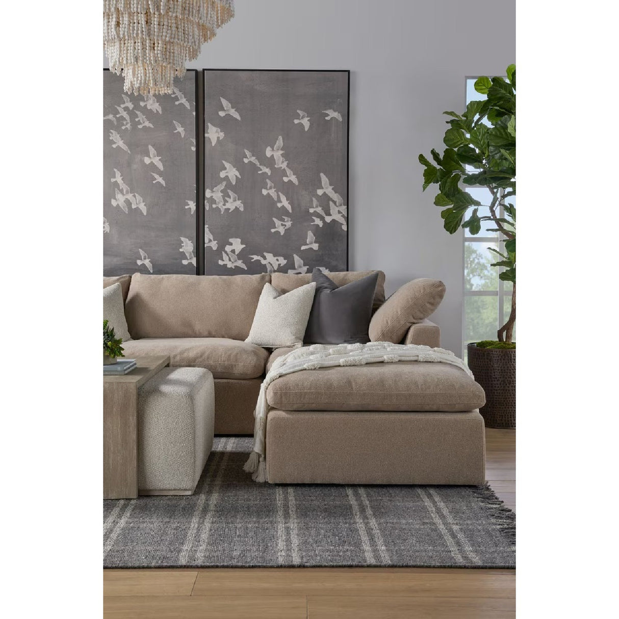 Acacia Upholstered Coffee Table | Living Essentials Dovetail – alternate view 23