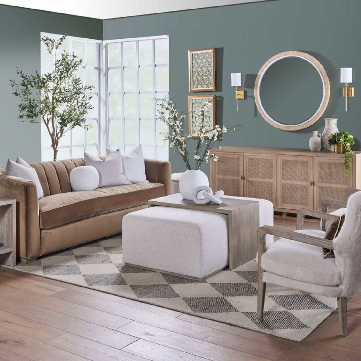 Acacia Upholstered Coffee Table | Living Essentials Dovetail – alternate view 25