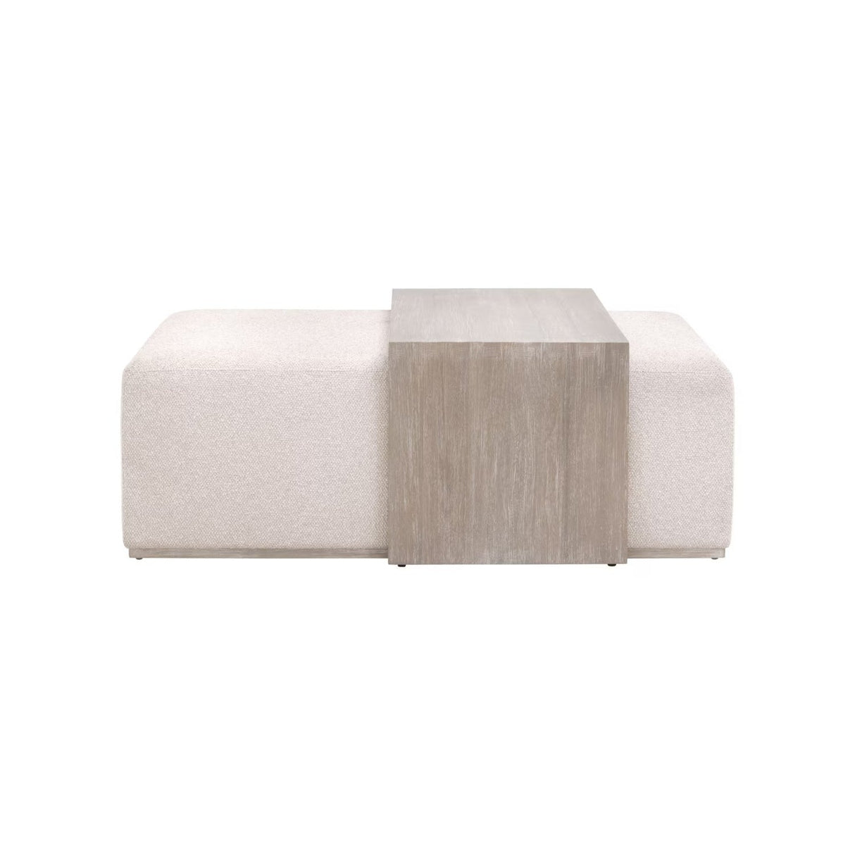 Acacia Upholstered Coffee Table | Living Essentials Dovetail – front view
