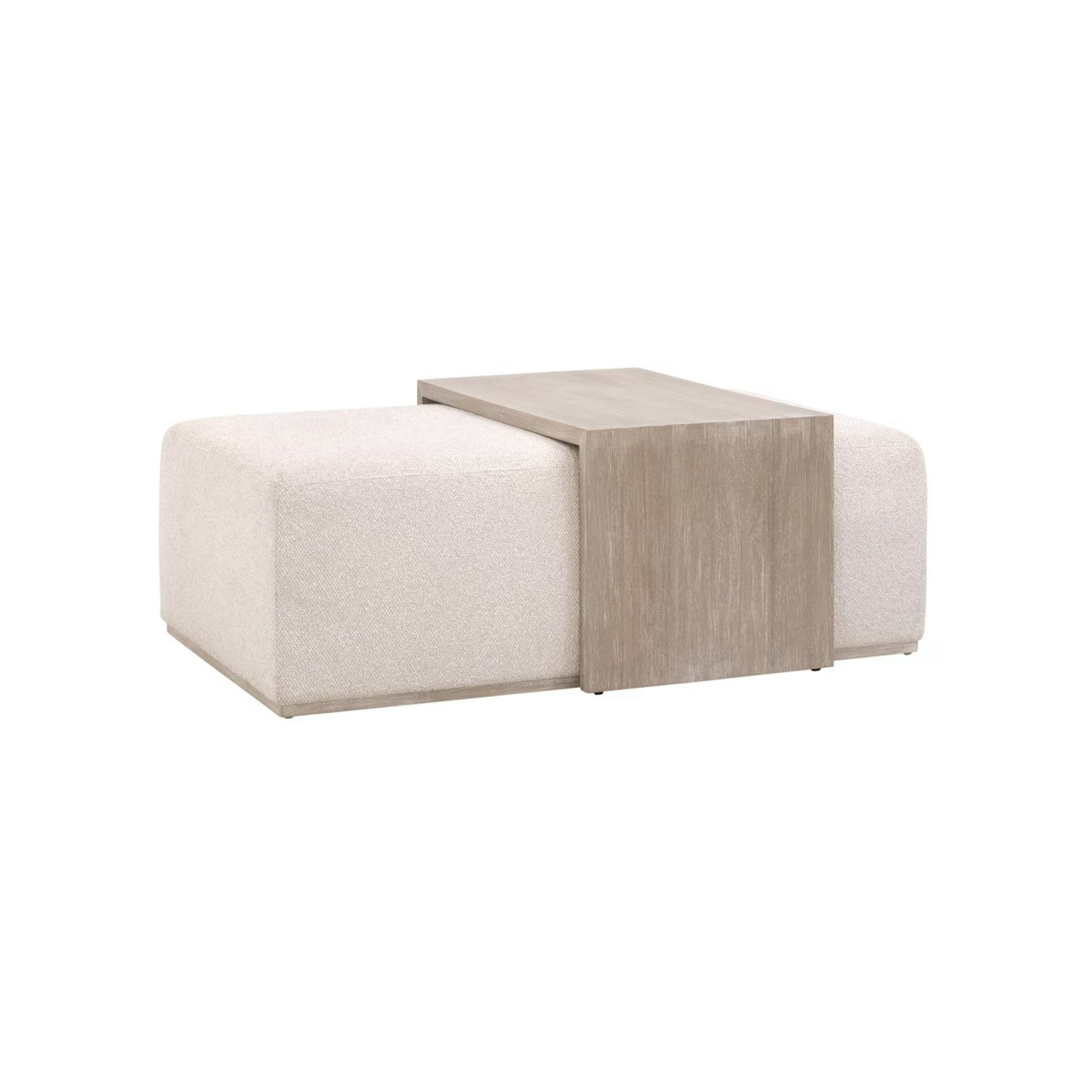 Acacia Upholstered Coffee Table | Living Essentials Dovetail – side view