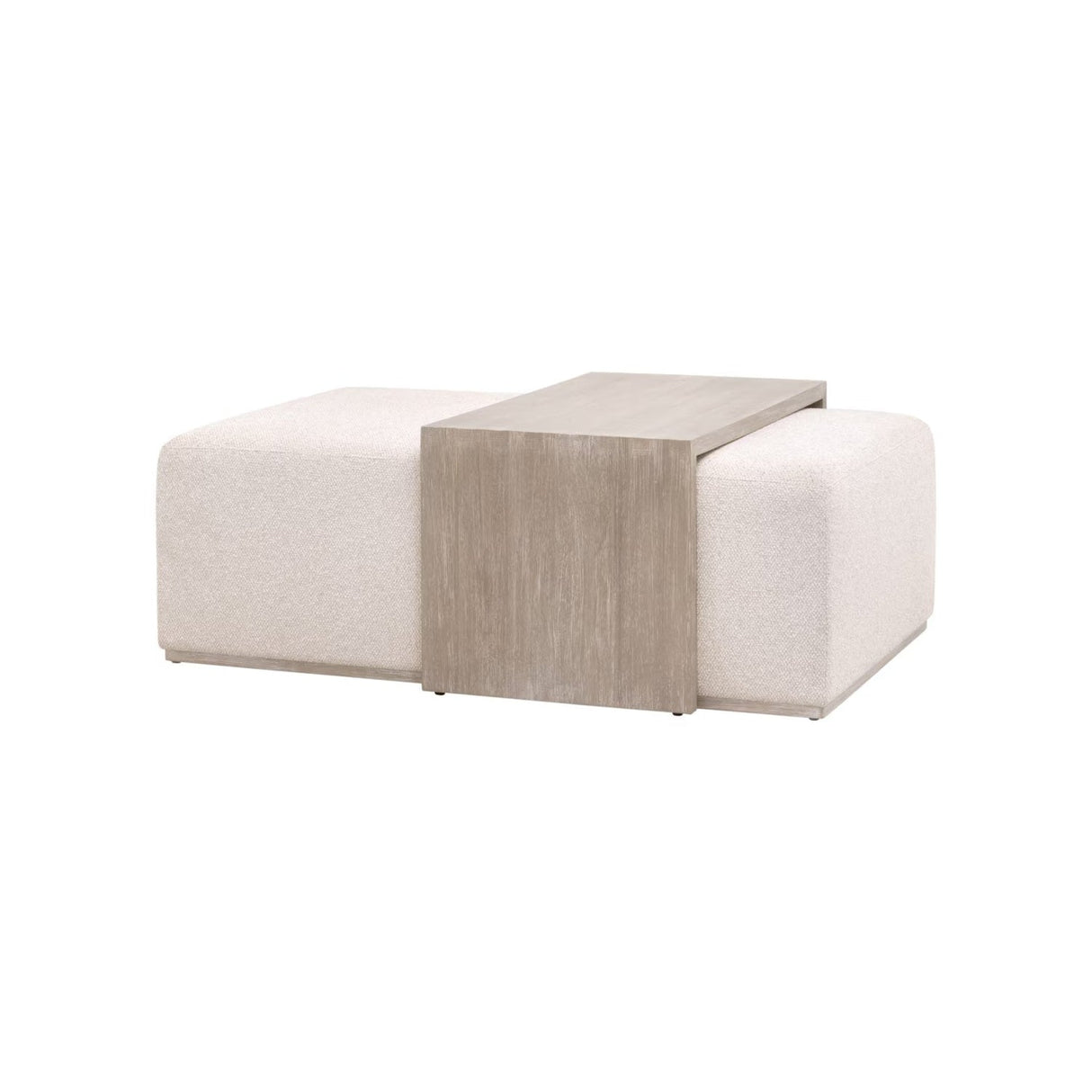 Acacia Upholstered Coffee Table | Living Essentials Dovetail – rear view