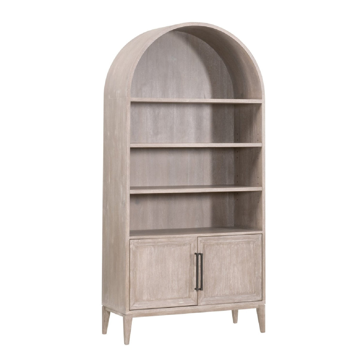 Modern European furniture - Gray Acacia Arched Bookcase - www.oroa.com