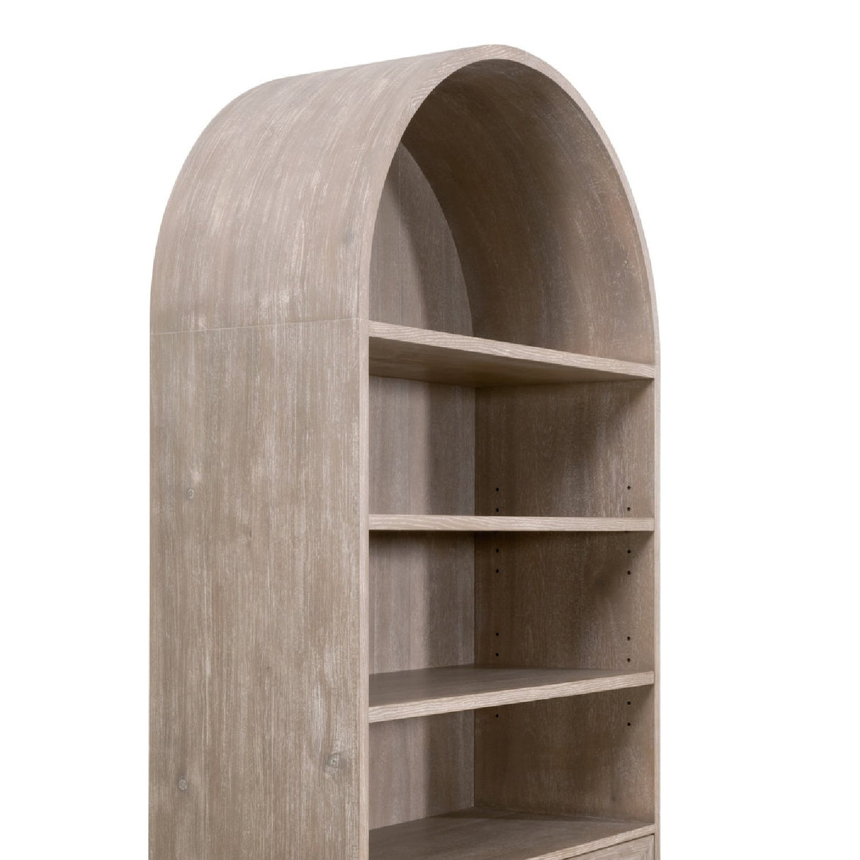 Modern European furniture - Gray Acacia Arched Bookcase - www.oroa.com