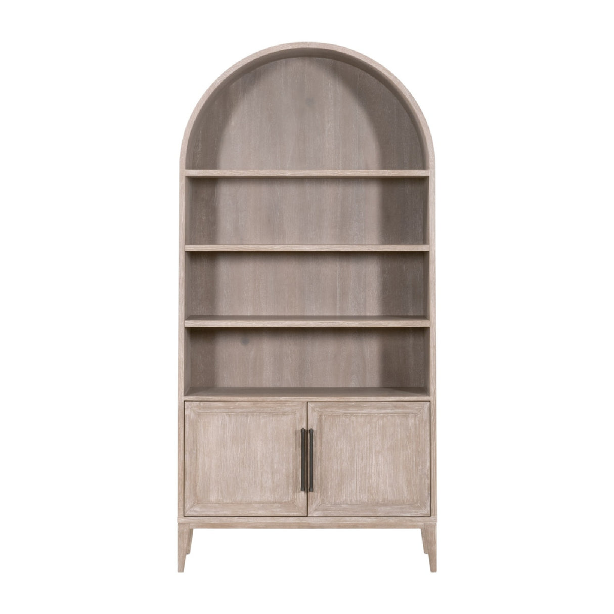 Gray Acacia Arched Bookcase | Oroa.com