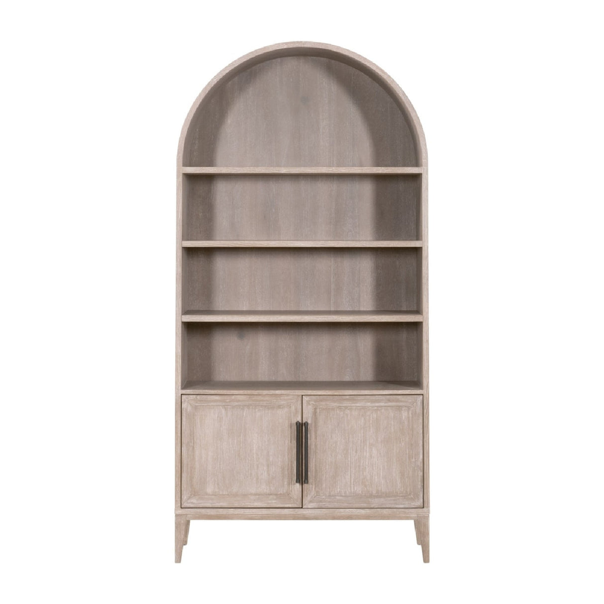 Modern European furniture - Gray Acacia Arched Bookcase - www.oroa.com