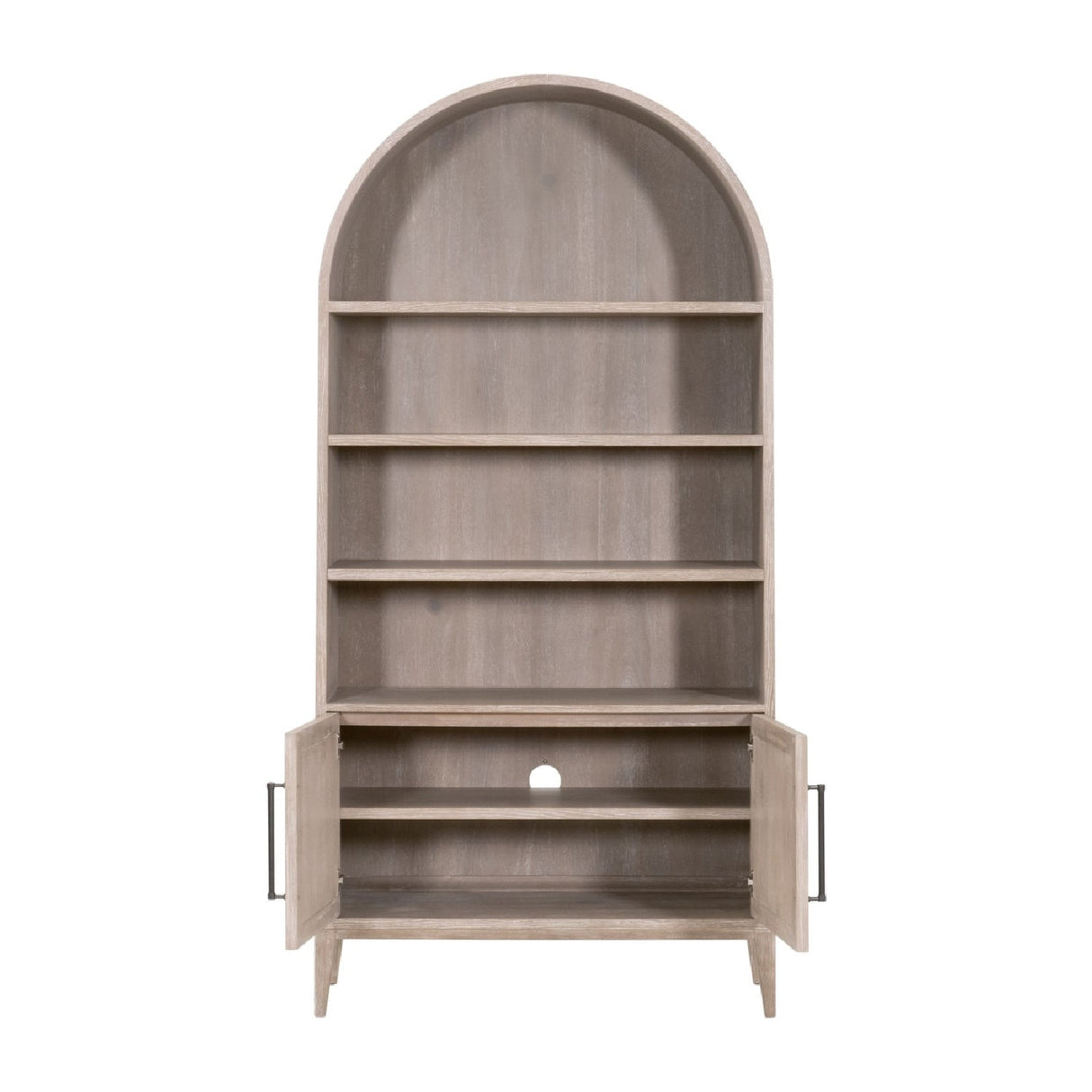 Modern European furniture - Gray Acacia Arched Bookcase - www.oroa.com
