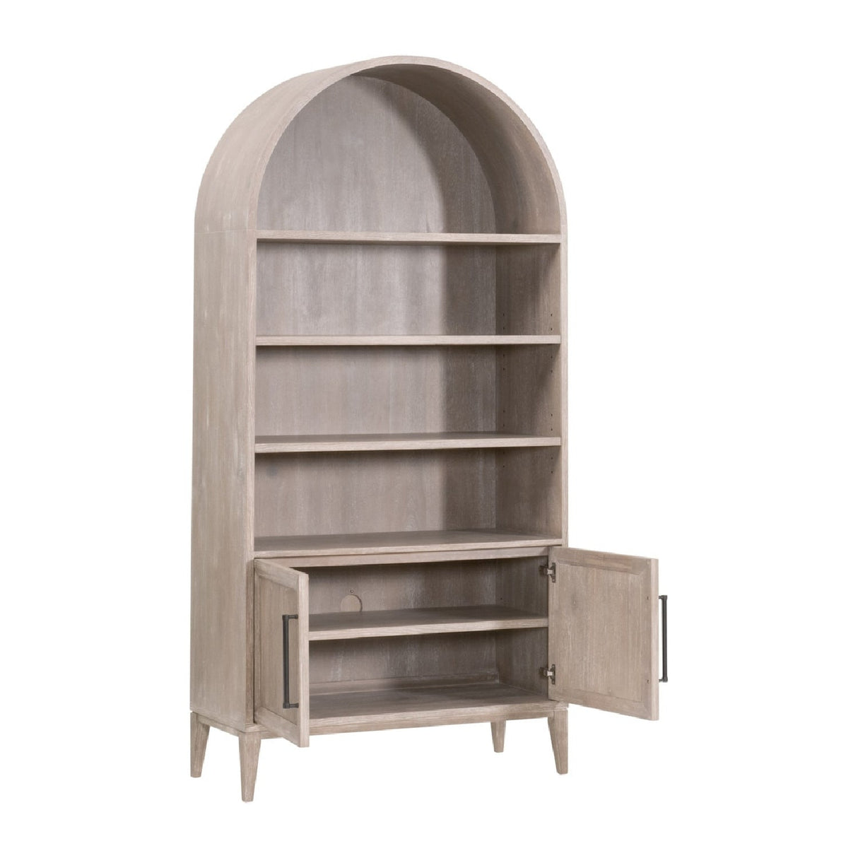 Modern European furniture - Gray Acacia Arched Bookcase - www.oroa.com