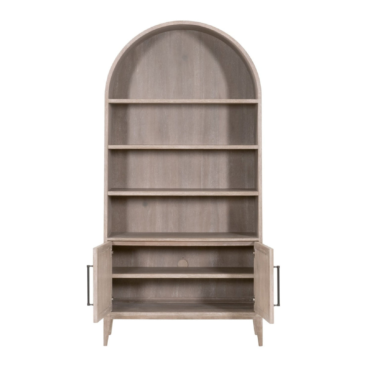 Modern European furniture - Gray Acacia Arched Bookcase - www.oroa.com