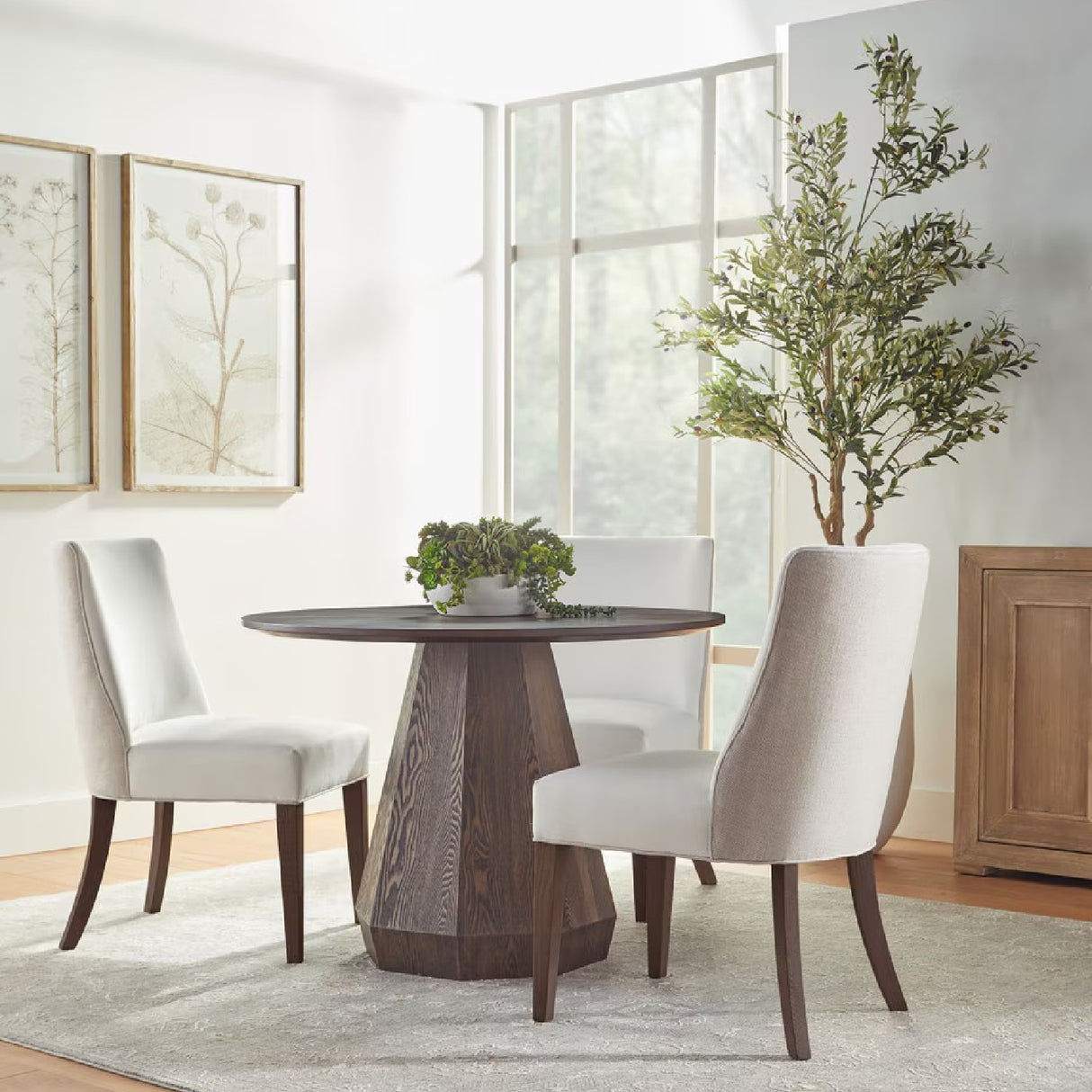 Round Wooden Dining Table | Living Essentials Coulter – alternate view 9