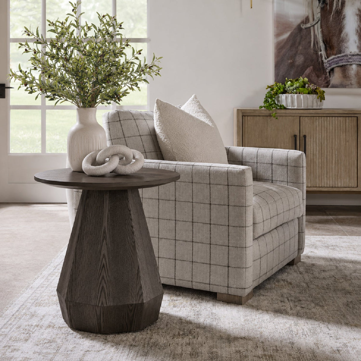 Round Wooden End Table | Living Essentials Coulter – alternate view 13