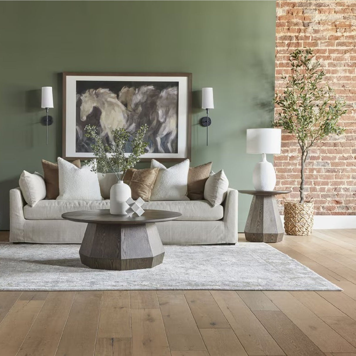 Round Wooden End Table | Living Essentials Coulter – alternate view 19