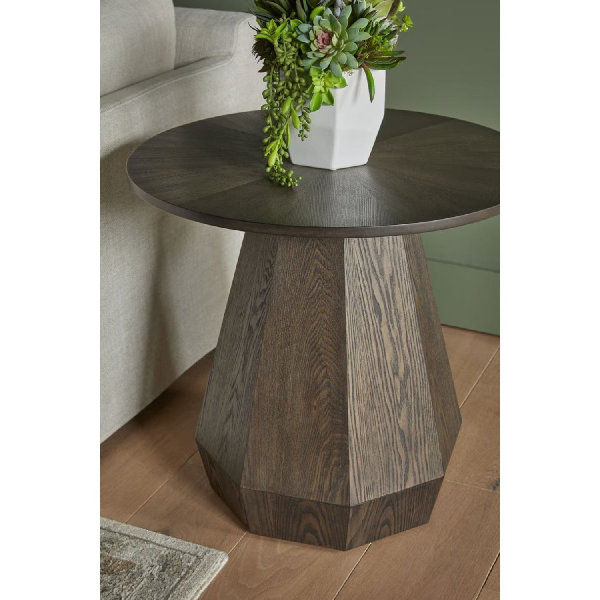 Round Wooden End Table | Living Essentials Coulter – alternate view 18