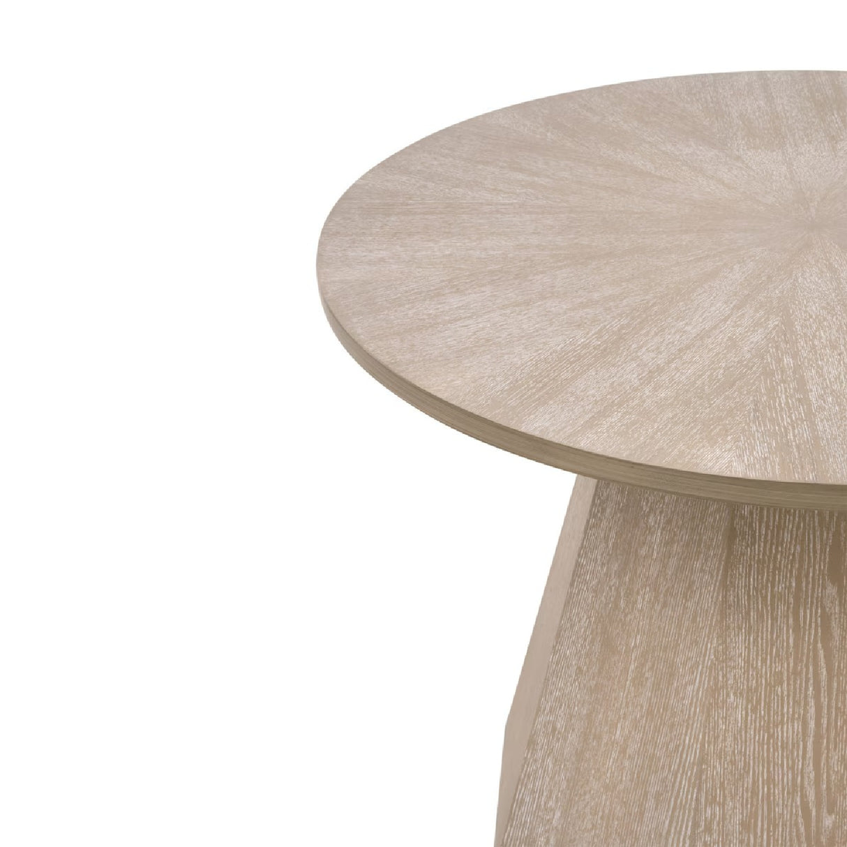 Round Wooden End Table | Living Essentials Coulter – rear view