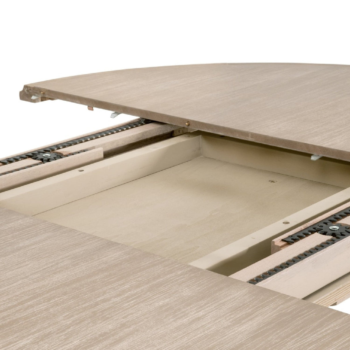 Modern European furniture - Gray Acacia Round Extendable Dining Table - www.oroa.com
