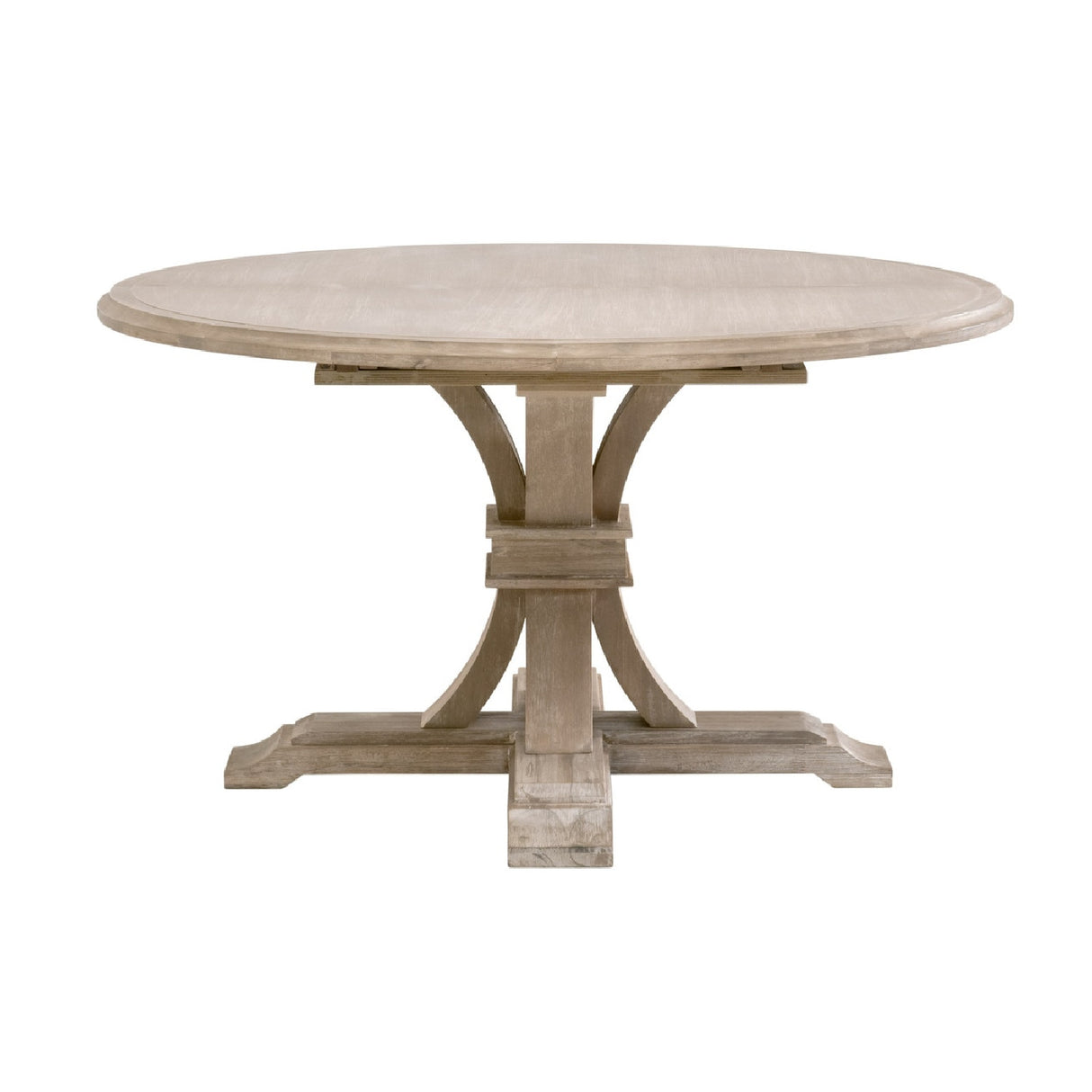 Gray Acacia Round Extendable Dining Table | Oroa.com