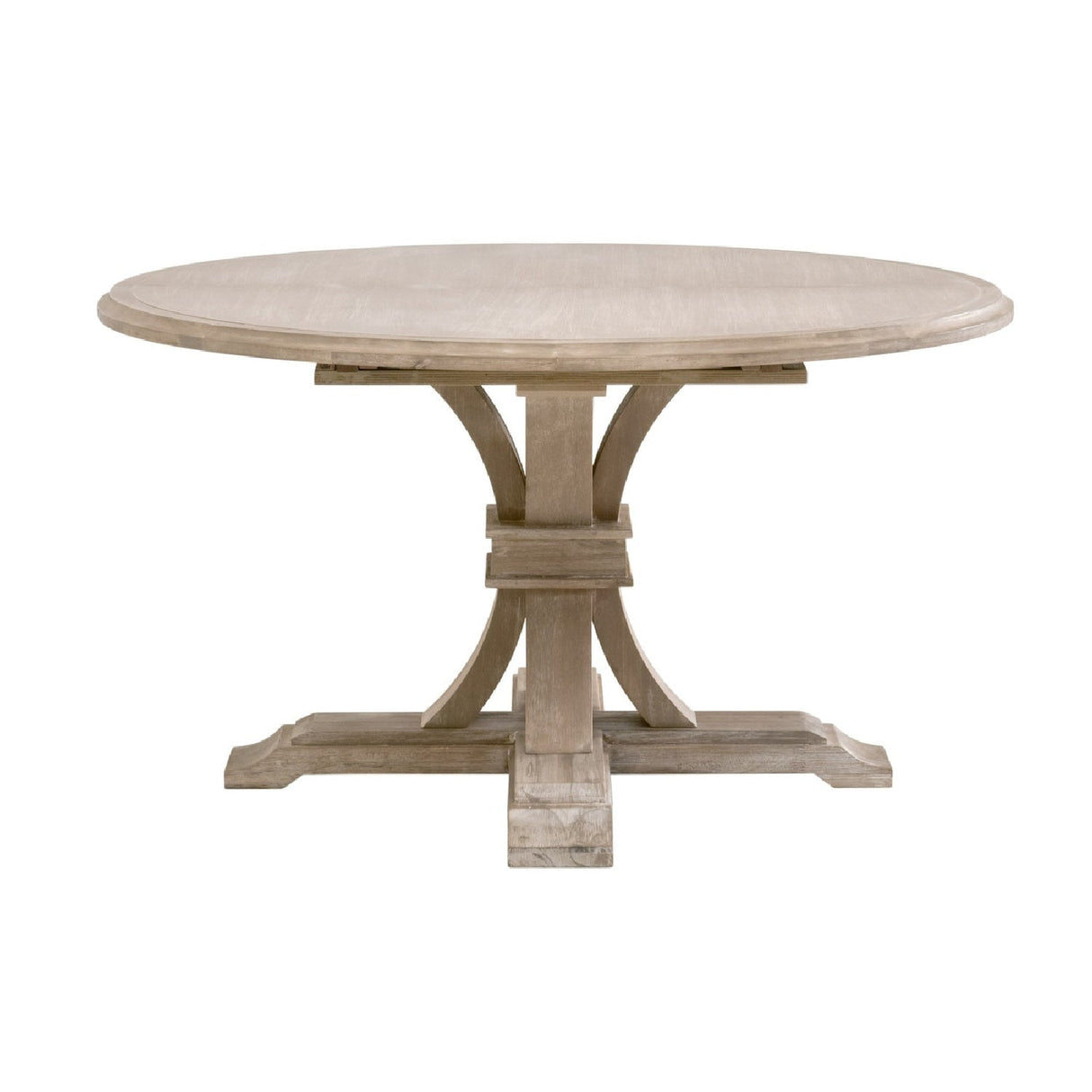 Modern European furniture - Gray Acacia Round Extendable Dining Table - www.oroa.com