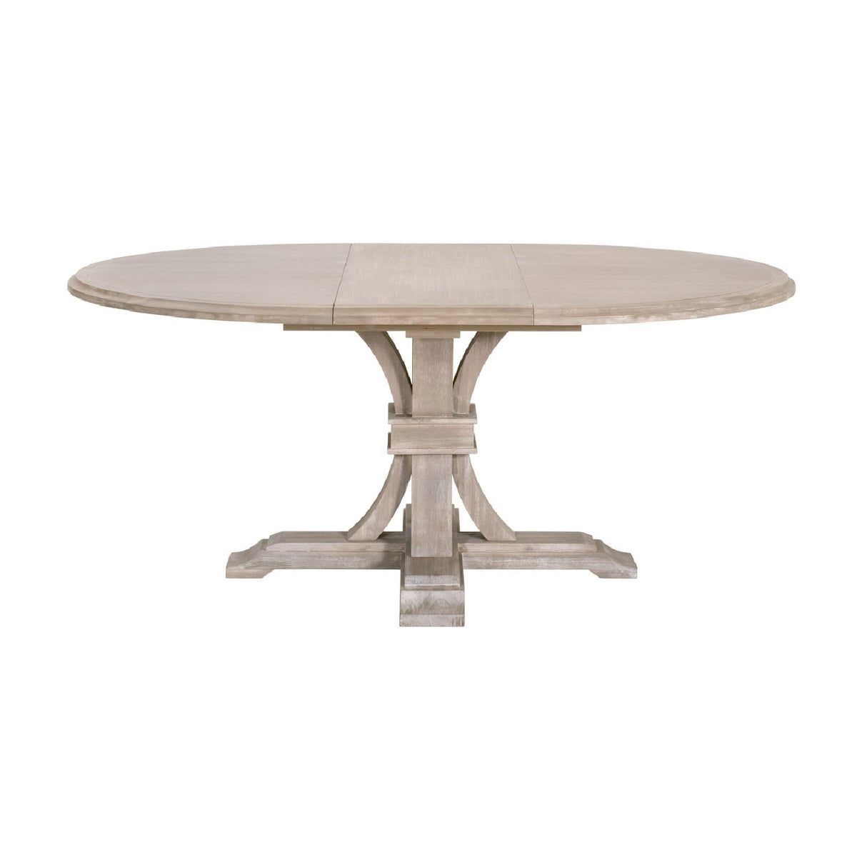 Modern European furniture - Gray Acacia Round Extendable Dining Table - www.oroa.com