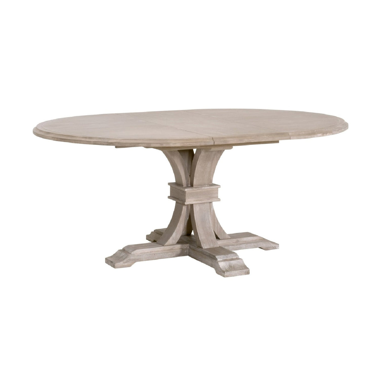 Modern European furniture - Gray Acacia Round Extendable Dining Table - www.oroa.com