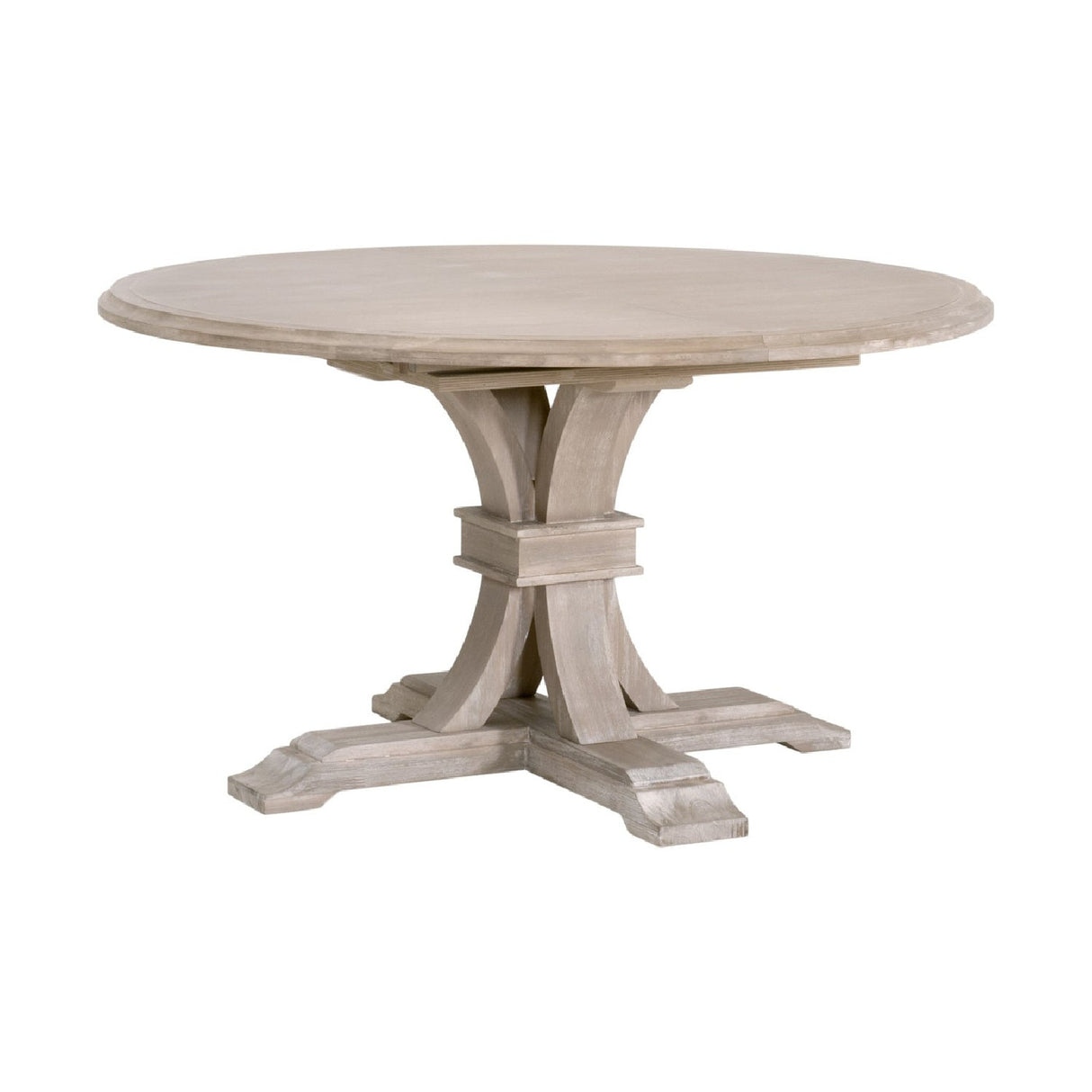 Modern European furniture - Gray Acacia Round Extendable Dining Table - www.oroa.com