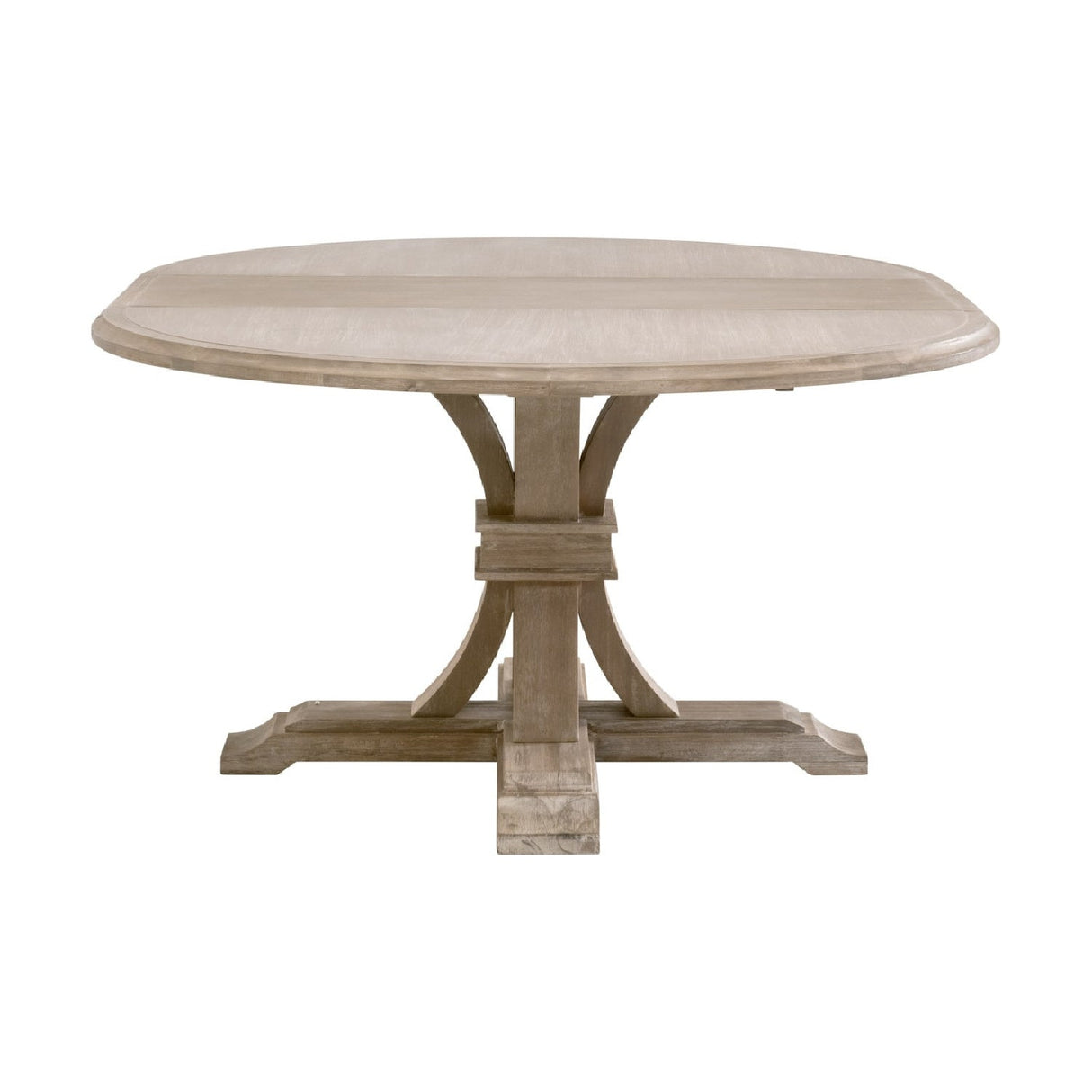 Modern European furniture - Gray Acacia Round Extendable Dining Table - www.oroa.com