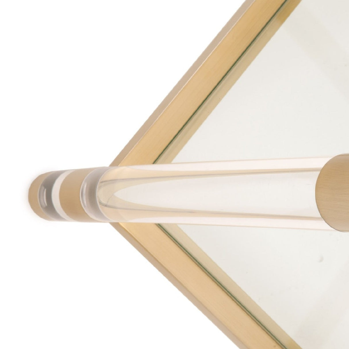 Modern European furniture - Brass Framed Glass End Table - www.oroa.com