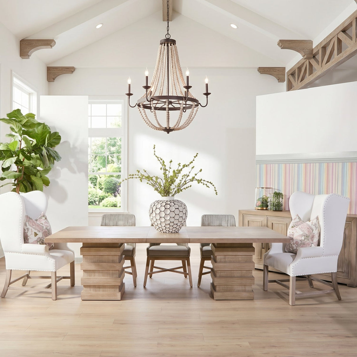 Modern European furniture - Extendable Acacia Dining Table - www.oroa.com