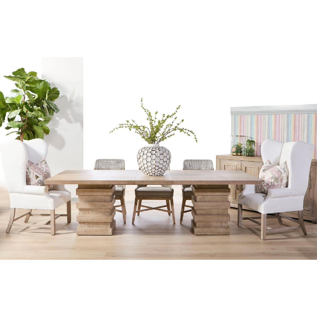 Modern European furniture - Extendable Acacia Dining Table - www.oroa.com