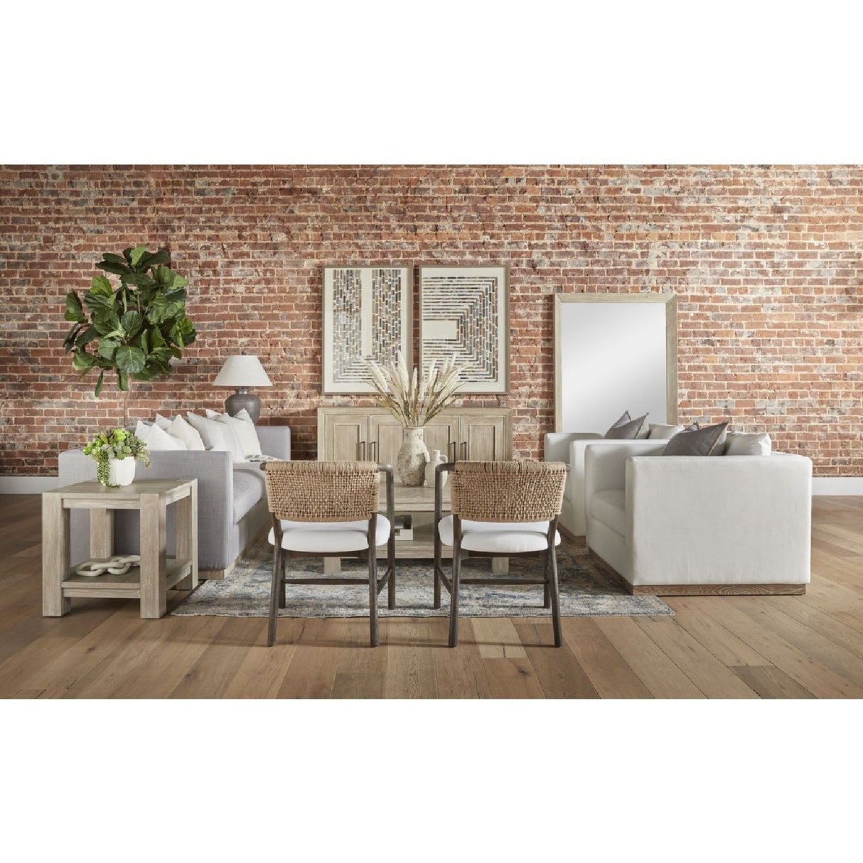 Modern European furniture - Gray Acacia Mirror - www.oroa.com